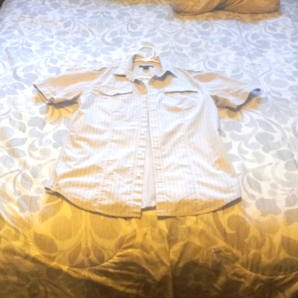 Mens Short Sleeve Button down - Structure - Slim fit